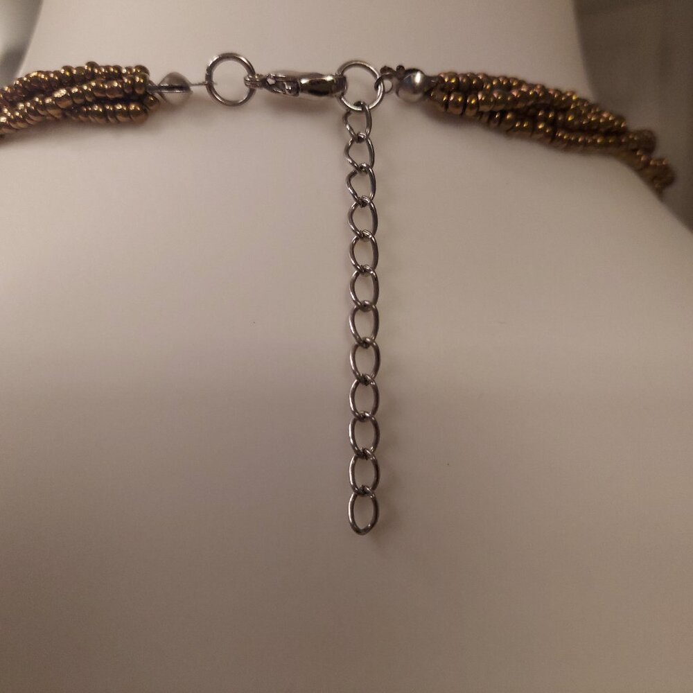 Glass & beaded necklace - Picture 2 of 3